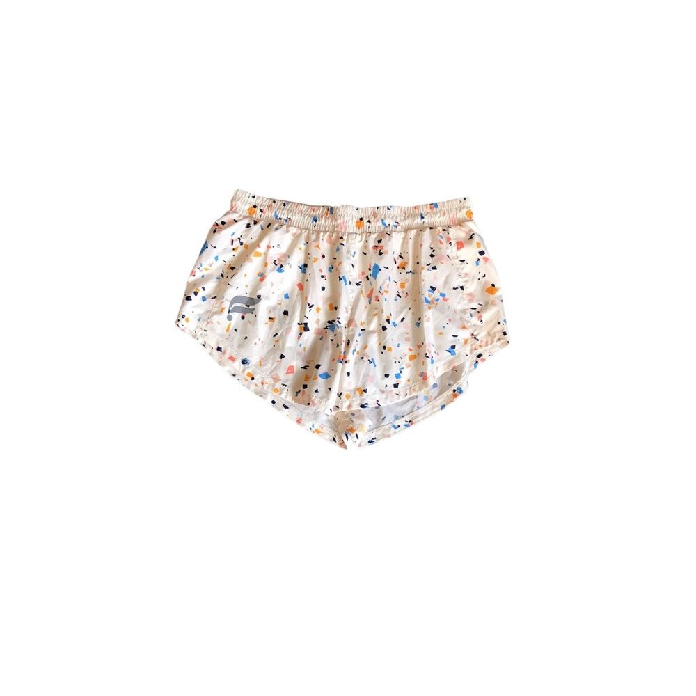 Fabletics White Multicolored Patterned Running Sh… - image 1